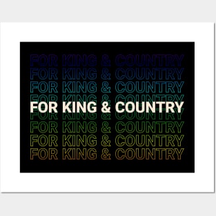 For King & Country Kinetic Typography Style Posters and Art